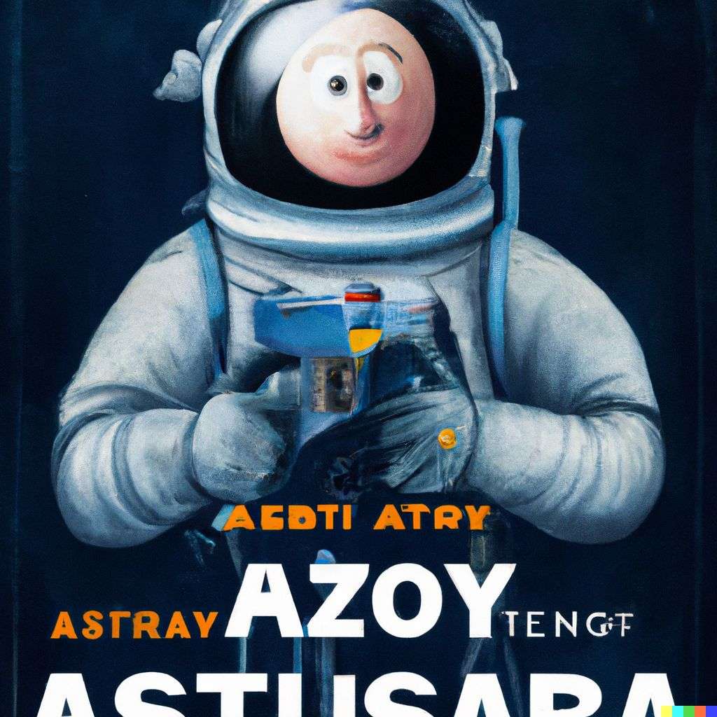 an astronaut, promotional poster for a Pixar movie